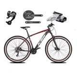 Bicicleta Aro 29 Ksw Xlt 27v Câmbios Shimano Altus Freios Hidráulicos Garfo Trava Pneu Faixa -preto/vermelho/branco T.19