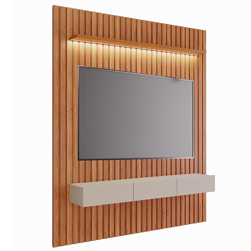 Home Maragogi 1.8 Cinamomo/off White Com Led Para Tv Até 65 - Permóbili