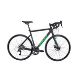 Bicicleta Aro 700 Rino Speed Gaya Aluminio 2x9v Disco - Preto+verde - 55 Cm
