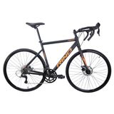 Bicicleta Aro 700 Rino Speed Gaya Aluminio 2x9v Disco - Preto+laranja - 53 Cm