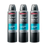 Kit 3 Desodorantes Dove Aerosol Men Clean Aero 89g Cada