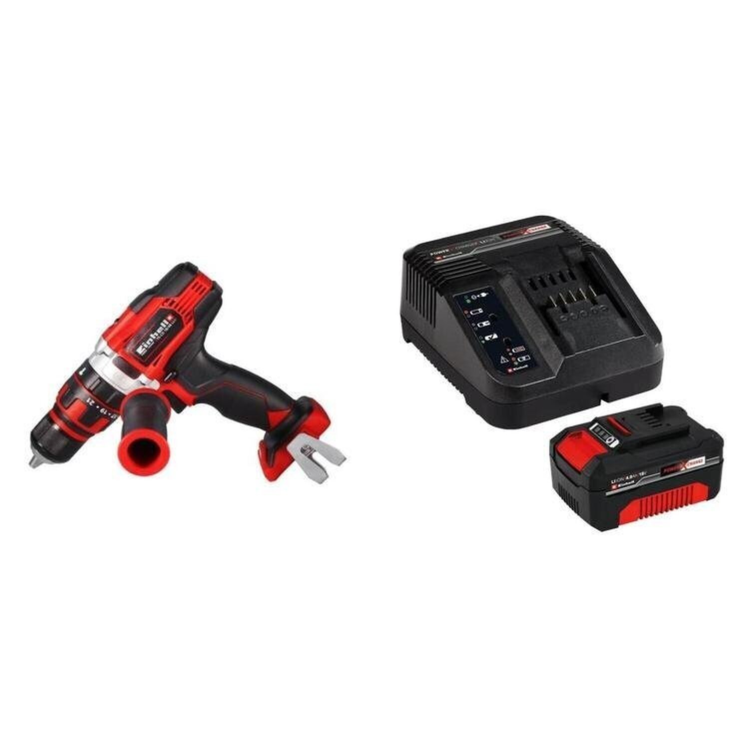 Furadeira E Parafusadeira À Bateria Te-cd 18/48 Li-i  E 1 Kit Carregador Bivolt Com Bateria 18v 4,0 Vermelho/preto