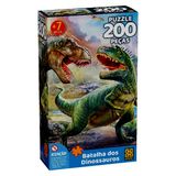 Quebra-Cabeça Batalha Dinossauros 200pc Grow 4044