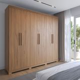 Guarda-roupa Casal 100% Mdf 6 Portas Canella
