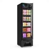 Freezer Vertical Sorvetes Frost Free -18°C a -22°C Slim Inverter 204/337L VF28 All Black 220V - Metalfrio