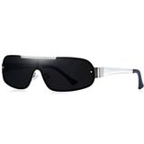 Óculos De Sol Piloto Barcur Ultra Leve Alumínio Masculino Lente Polarizada Uv400 Prata