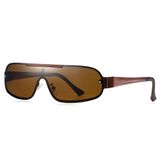 Óculos De Sol Piloto Barcur Ultra Leve Alumínio Masculino Lente Polarizada Uv400 Marrom