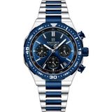 Relogio De Pulso Masculino De Quartzo Design Casual Esportivo Luminoso Impermeável Azul