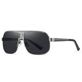 Óculos De Sol Esportivo Masculino Condução Proteção Lente Polarizada Uv400 Cinza Escuro