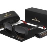 Óculos De Esporte Polarizados Kingseven , Lente Completa Preto Gradiente Cinza