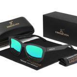 Óculos Desportivos Casuais Unissex Kingseven Polarizados Preto Verde