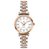 Relógio De Pulso Feminino Casual Ultra Fino Em Aço Inoxidavel Impermeavel 3atm Rose Gold