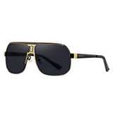 Óculos De Sol Esportivo Masculino Condução Proteção Lente Polarizada Uv400 Dourado