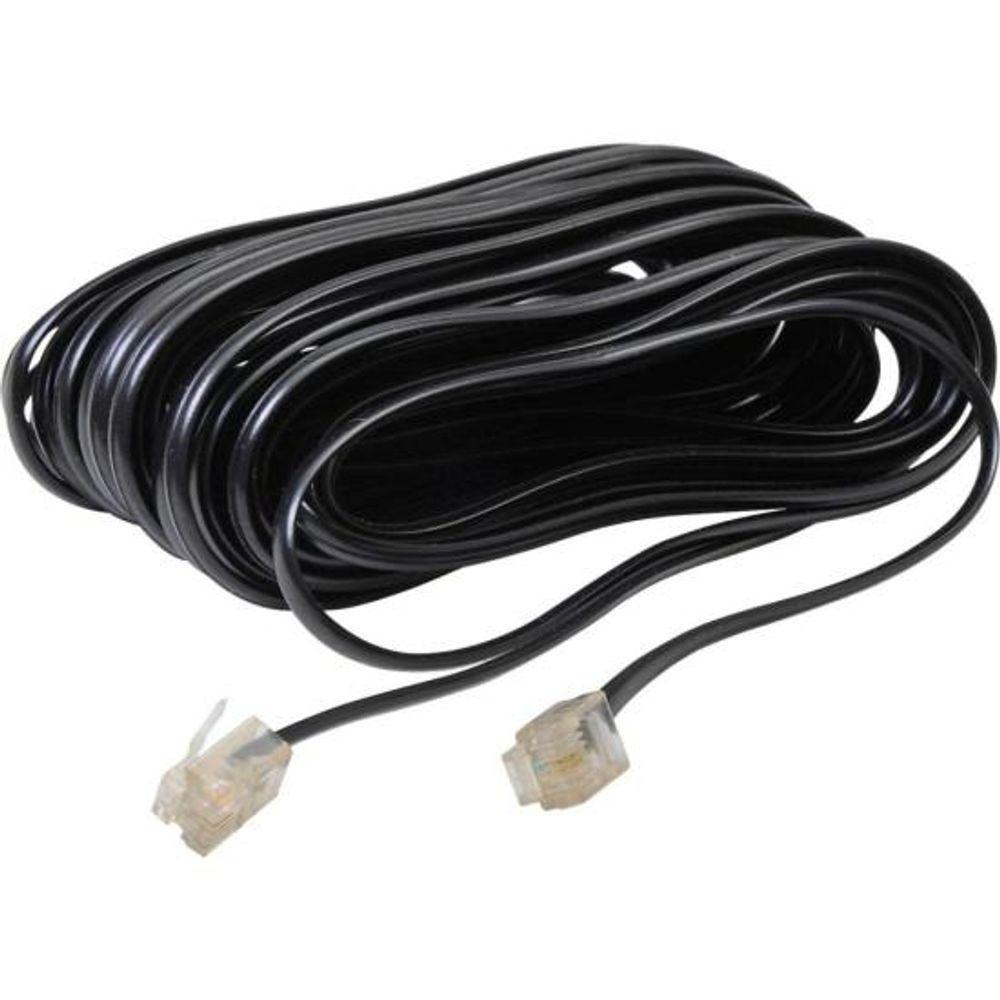 Cabo Extensor Para Telefone Rj11 4 Vias 10m Preto Storm - Pct - 10