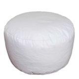 Puff Pastilha em Couro Sintético Branco