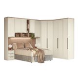 Guarda-roupa Modulado 146 Toledo 10 Portas E 12 Gavetas Casal Com Closet 7 Peças 344,5 Cm Largura