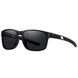 Óculos Esportivos Ultra Leve Moldura Confortável Tr-90 Lente Polarizada Uv400 Preto Vermelho
