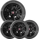 4x Calota Fiat Uno Way Aro 14 Preto Emblema  079cb