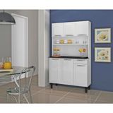 Kit Cozinha Rose Compacta Itatiaia em Aço 6 Portas 1 Gaveta Branca I3G1-105