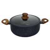 Panela Caçarola Antiaderente Cerâmica De Indução Granito Cinza Yafo 24cm - Lehaví