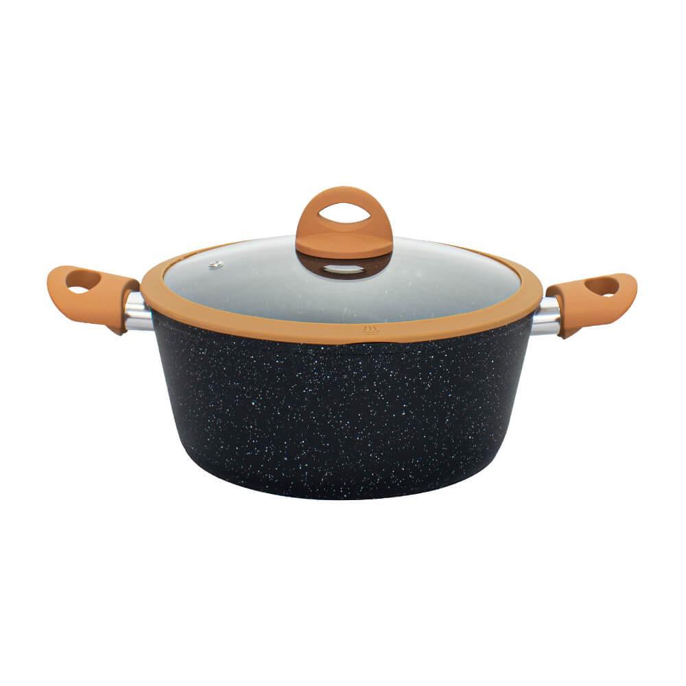 Panela Caçarola Antiaderente Cerâmica De Indução Viena Plus Preto 20cm - Casambiente