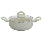 Panela Caçarola Antiaderente Cerâmica Ibiza Vanilla 24cm - Casambiente
