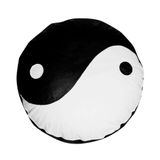 Puff Pastilha Yn Yang Corino Preto e Branco