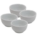 Kit 4 Tigela Cumbuca Porcelana Branca 500ml Sopas Caldos