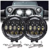 Farol De Milha Led 105w 2un Com Suporte De Montagem Ajustável Jeep Wrangler Off Road 4wd Truck Suv Utv Atv