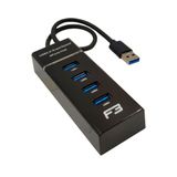 Hub Usb 4 Portas 3.0 Preto Jc-hub304 F3