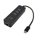 Adaptador Usb Tipo C Com 3 Saidas Usb 3.0 E Rj45 10/100/1000 Jc-tyc-r03 F3