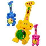 Guitarra Infantil Brinquedo Interativo Bebê Luz Som Animais