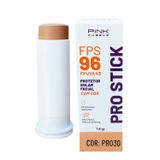 Protetor Solar Facial Bastão Com Cor Pro Stick Fps 96 Pink Cheeks 14 Gr + Bolsa Necessaire