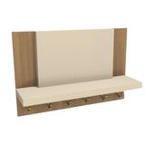 Porta Chaves E Acessórios Mdf Branco E Amadeirado