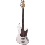 Contrabaixo Giannini Gb -100 Jazz Bass Elétrico Passivo Branco-turtle