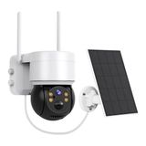 Camera De Segurança Hd Com Wifi Visao Noturna Microfone Luz Solar