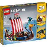 31132 - Lego® Creator - Navio Viking E A Serpente De Midgard
