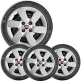 Kit 4 Calota Fiat Uno Mille Palio Siena Aro 13 Emblema 095cb