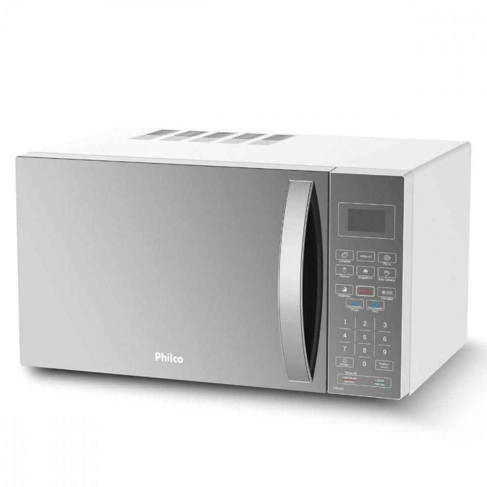 Forno Microondas Philco Modelo Pmo26eb Com Porta Espelhada 1400w 220v