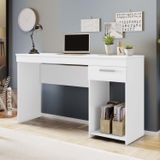 Mesa De Escritório 108cm 1 Gaveta Office Nt 2070  Branco New