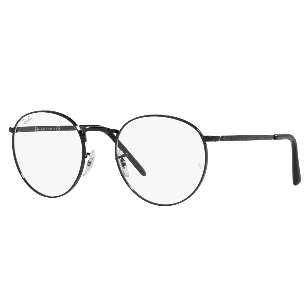Armação De Óculos Ray Ban New Round 0rx3637v 2509 - Preto 53