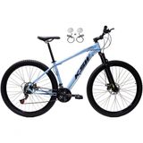 Bicicleta Aro 29 Ksw Xlt 24v Freios Disco Hidráulicos Garfo Suspensão - Azul Tam.17