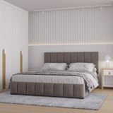 Cama Baú Queen Sem Cabeceira Uvaia Cabecasa Madeiramadeira Capuccino