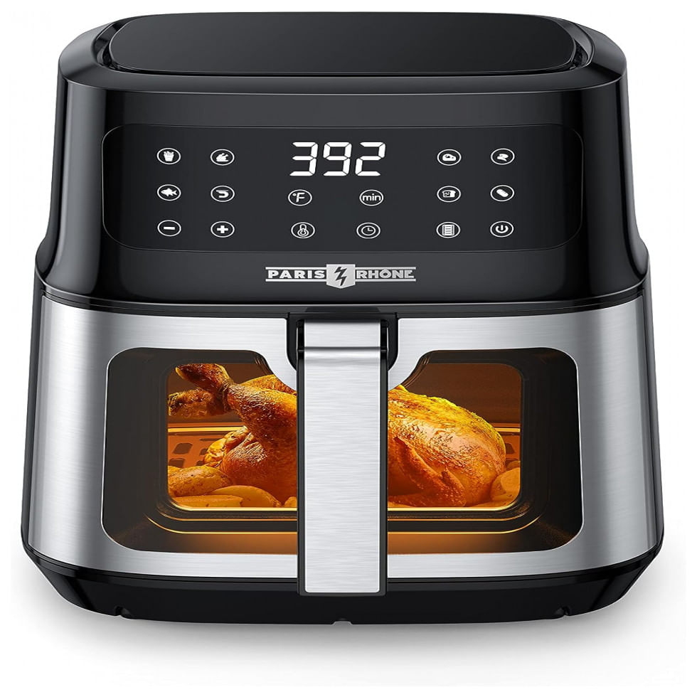 Air Fryer 8 Em 1 Com Controle Digital 5 Litros De Capacidade, 1300w 110v, Paris Rhone, Prata