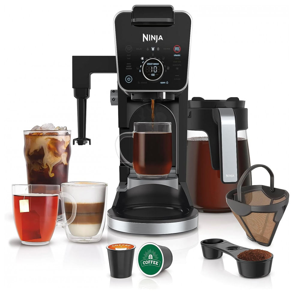 Sistema De Maquina De Cafe Expresso Ninja Cfp307 Dualbrew Ate 12 Xicaras, 110v