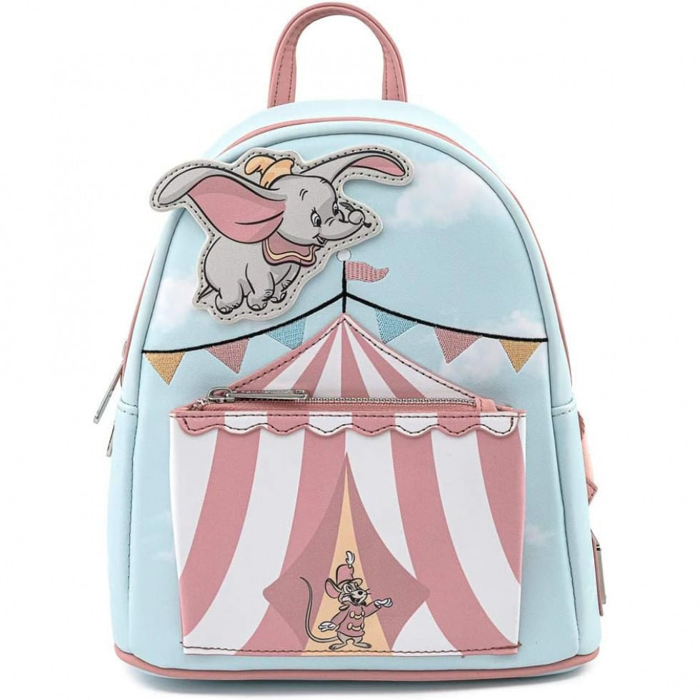 Mochila Escolar Infantil Loungefly Disney Dumbo Para Criancas A Partir De 10 Anos, Azul