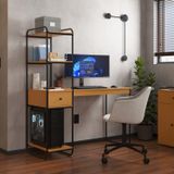 Home Office Criare C/prat 01 Gaveta Preto/nature