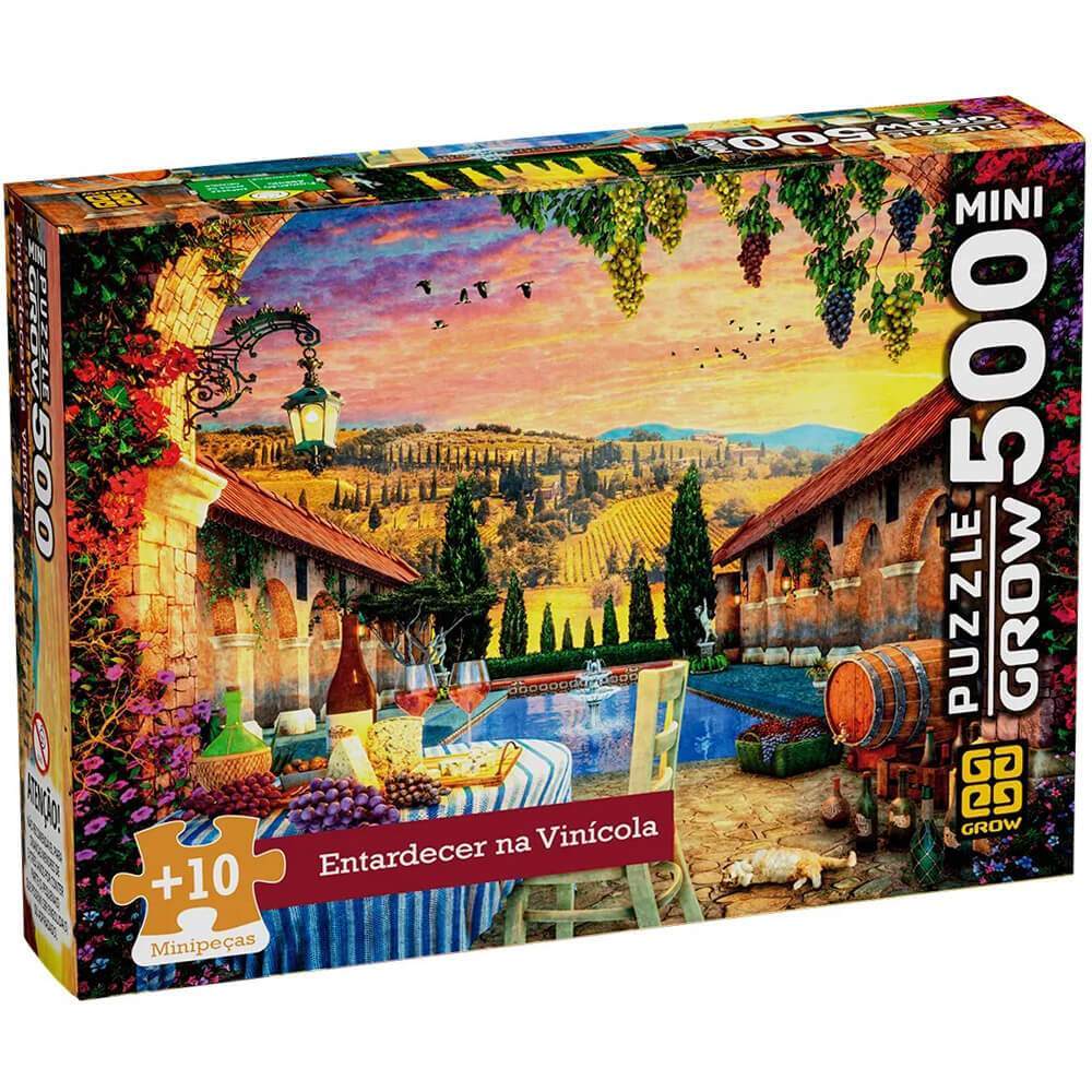 Quebra Cabeca Entardecer Na Vinicola 500 Mini Pecas Grow