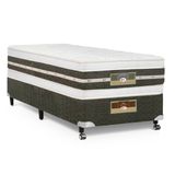 Cama Box Solteiro Castor Silver Star Air Double Face Tecnopedic 88x188x61 + Box Castor