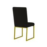 Cadeira Para Mesa De Jantar Base Industrial Dourado Balaqui Preto